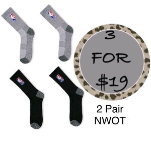 3/$19 NWOT NBA crew socks - 2 pair